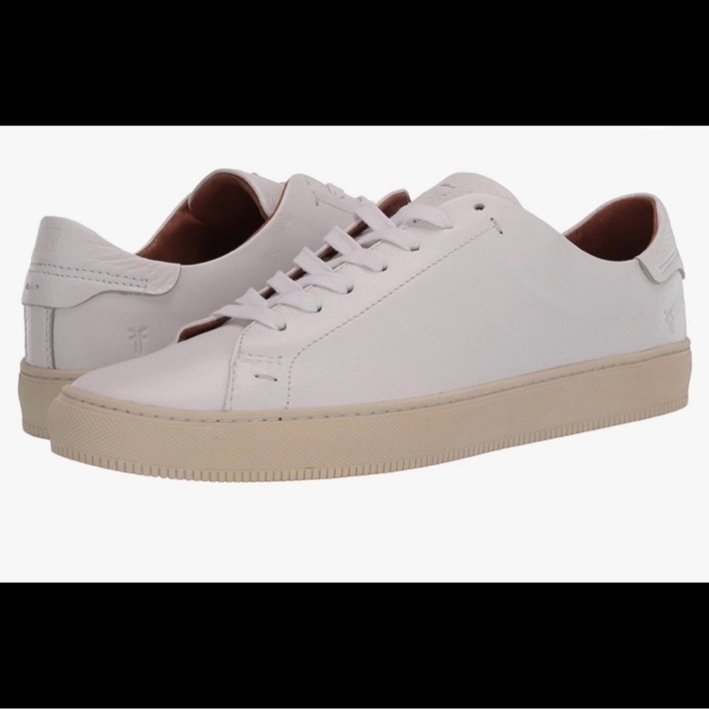 Frye Cream Leather Sneakers